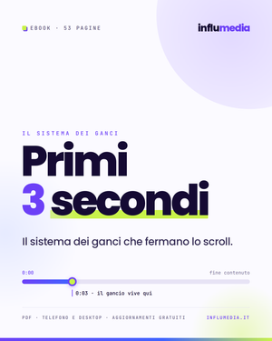 Copertina dell'ebook Primi 3 Secondi di influmedia