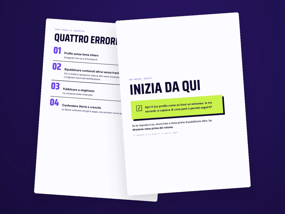 PDF aperto sulla pagina dei 4 errori