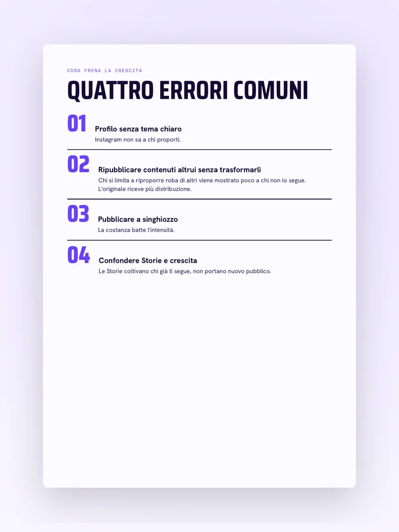 Gli errori
